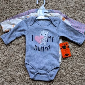 Set of 3 long sleeve Halloween onesies